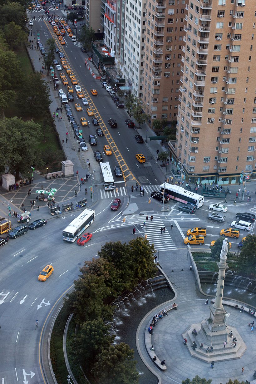 Columbus Circle, na ponta sul do Central Park