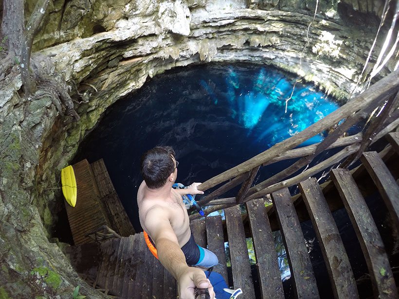 Exuberância do primeiro cenote que conhecemos