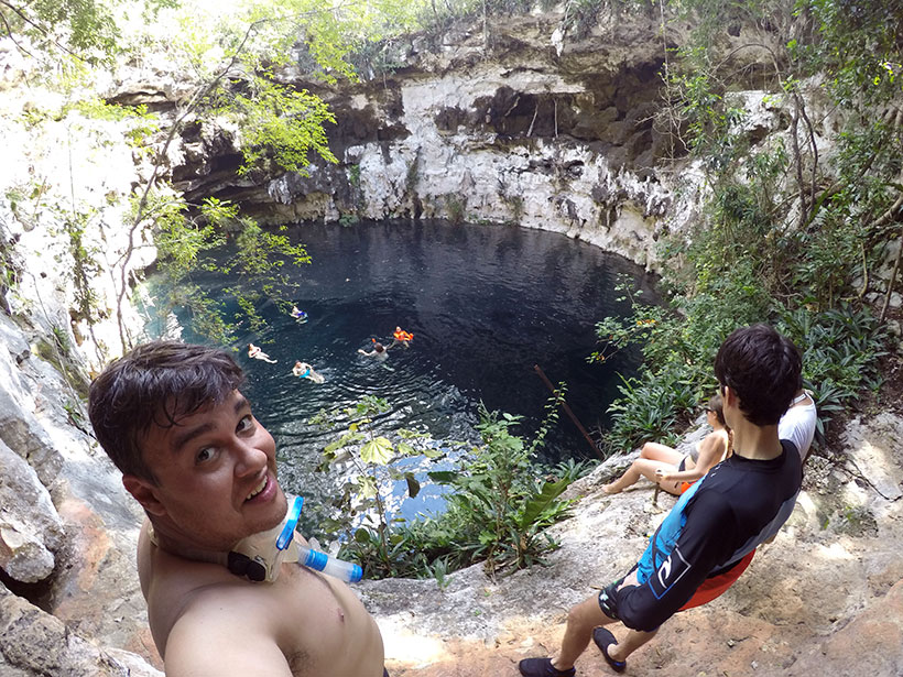 Um dos mais belos cenotes de Yucatán