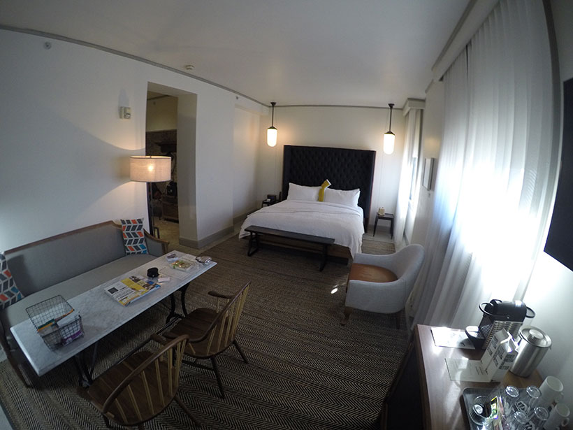 Meu quarto no Hotel G no centro de São Francisco
