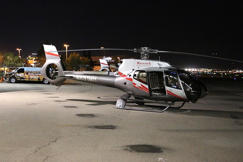 Helicoptero da Maverick em que voaríamos nesta noite