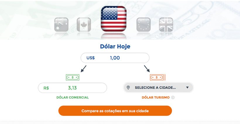 Dólar hoje, saiba qual é o valor do dólar turismo na sua cidade
