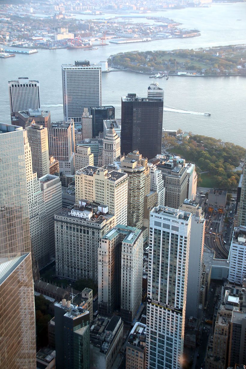 A ponta sul da Ilha de Manhattan - Distrito Financeiro