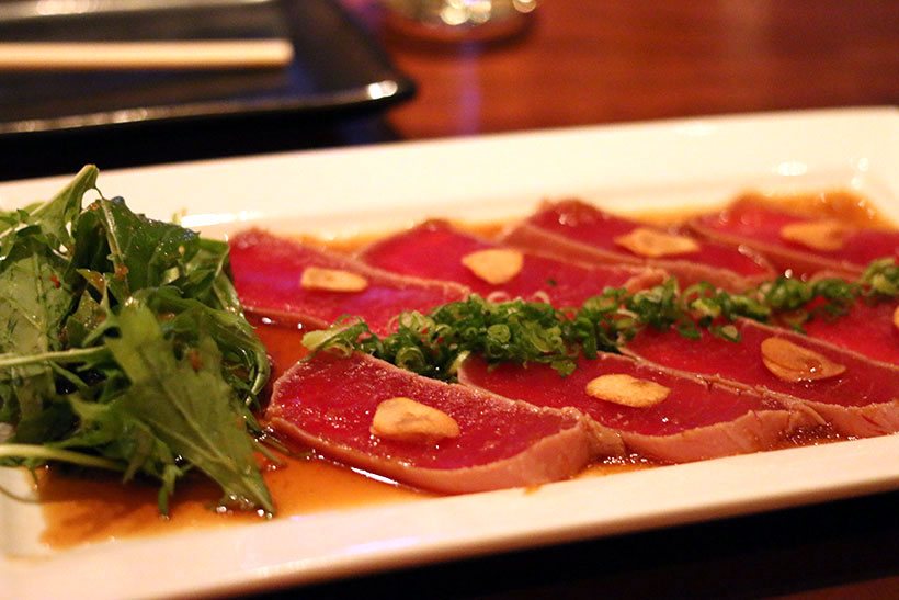 Prato de sashimi no Blue Ribbon Sushi Bar em Vegas