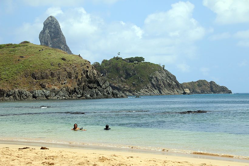 Perfeita para mergulho com snorkel, Praia do Porto em Noronha