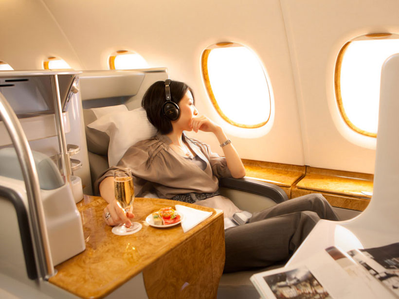 Classe executiva na Emirates