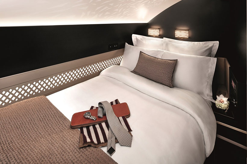 Classe executiva vira uma cama na Etihad Airways