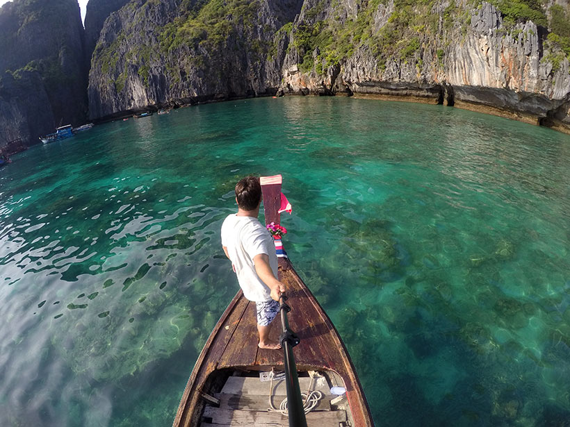 Chegando até a bela Maya Bay