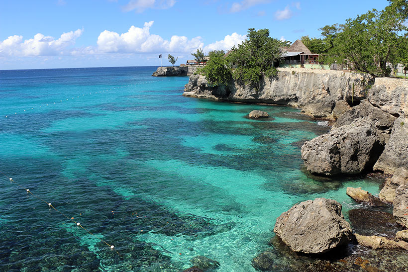 A bela região dos Cliffs em Negril