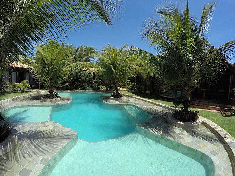 Belas piscinas em Pipa, no Rio Grande do Norte