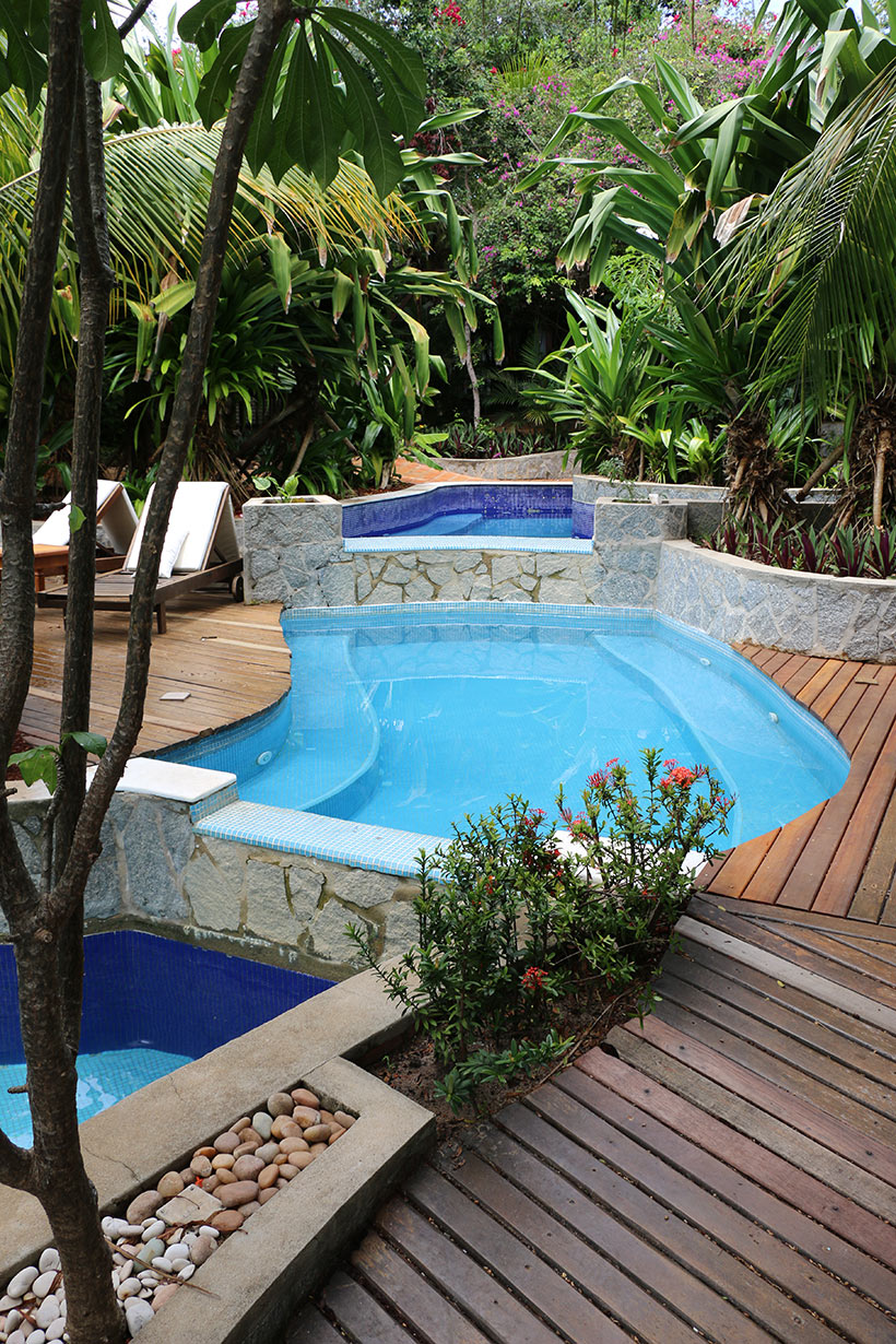 Várias piscinas à disposição dos hóspedes
