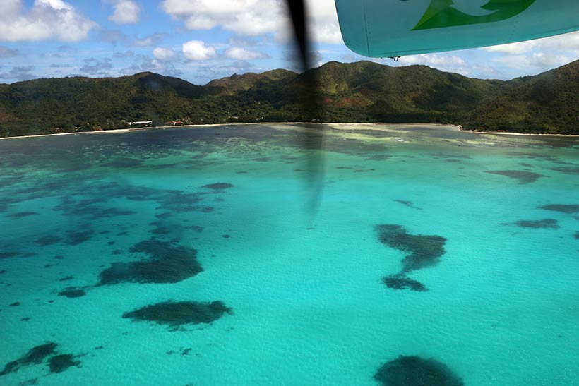 Voando com a Air Seychelles de Mahé pra Praslin
