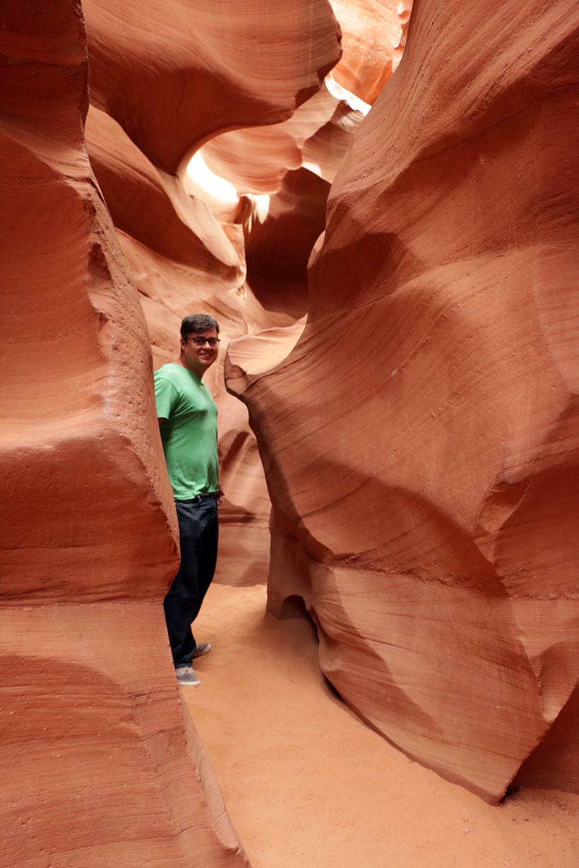 No interior do Lower Antelope Canyon - Arizona - EUA