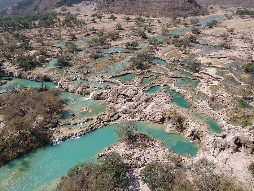 Wadi Darbat, próximo a Salalah, no Omã