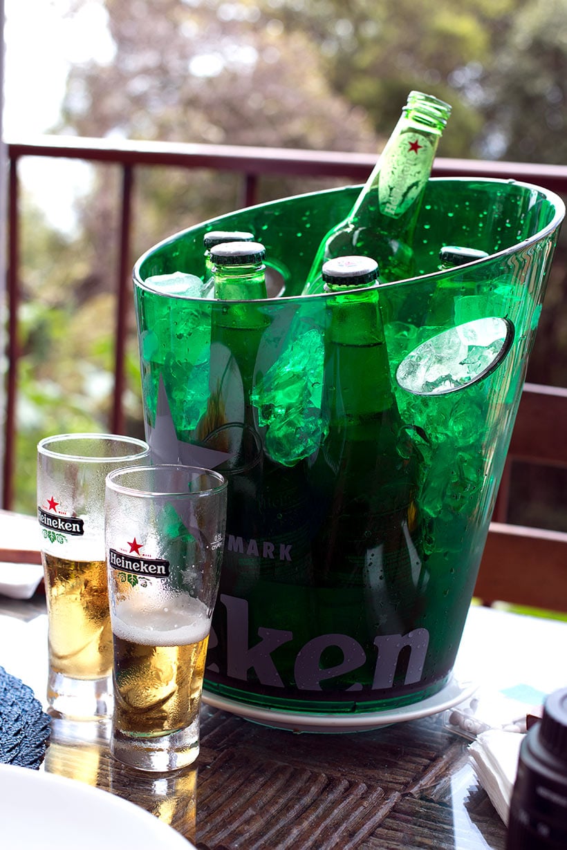 Cerveja Heineken com o melhor ceviche de Noronha, nada mal né!?