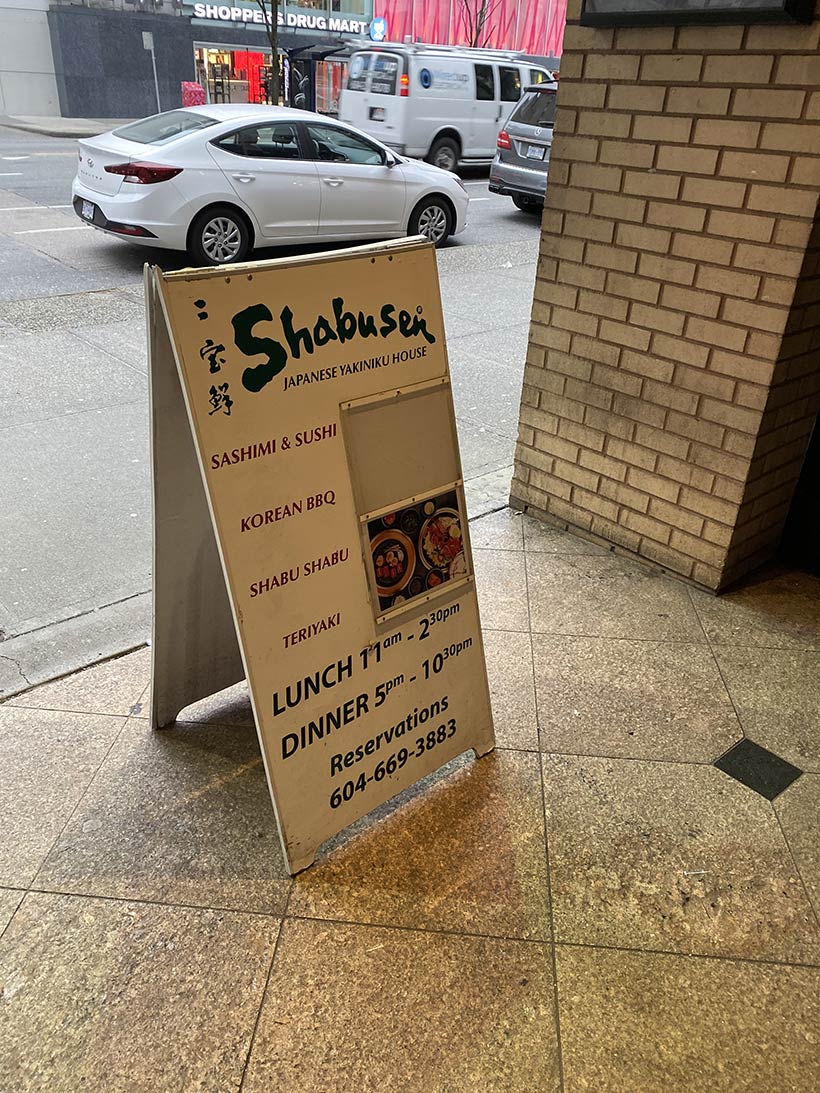 Sushi em Vancouver no Shabusen