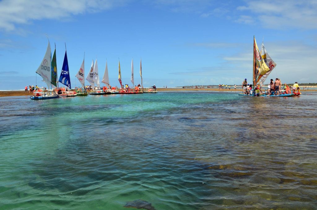 passeio de jangada em Porto de Galinhas