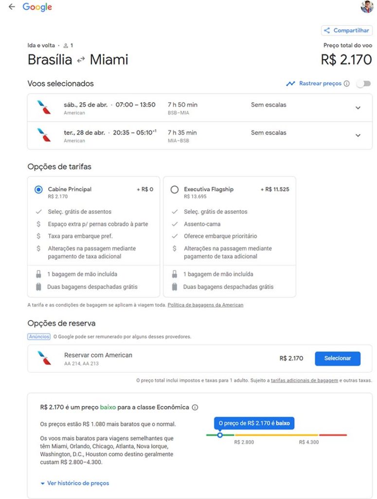 Google Flights encontre a passagem aérea mais barata no Google Voos