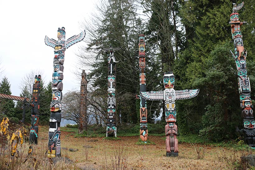 Totens no Stanley Park de Vancouver