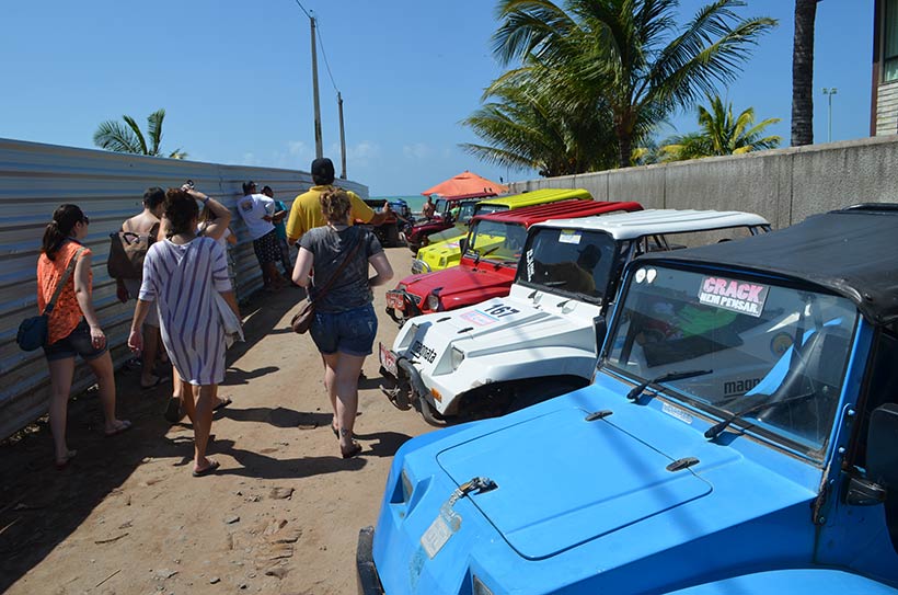 Estacionamento de Buggys na praia de Muro Alto