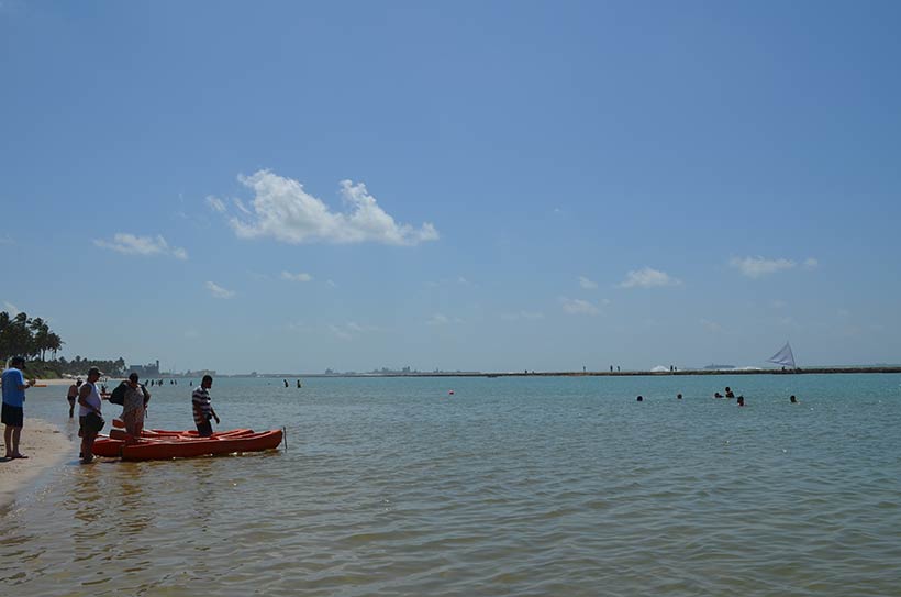 Lugar perfeito para kayak e stand up paddle em Porto de Galinhas