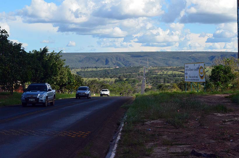 Estrada chegando a Caldas Novas