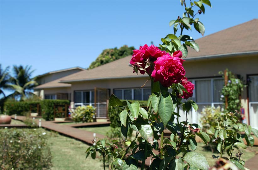 Ambiente externo da Pousada Lua Bela em Noronha