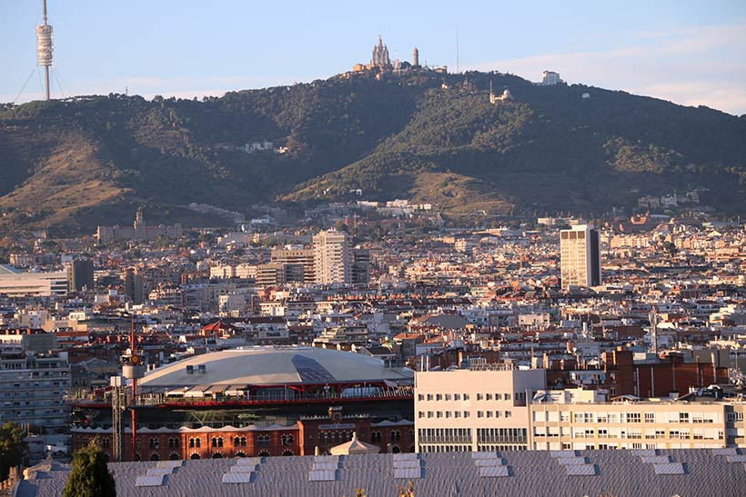 Vista incrível de Barcelona
