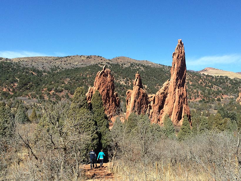 Visual incrível no Garden of the Gods