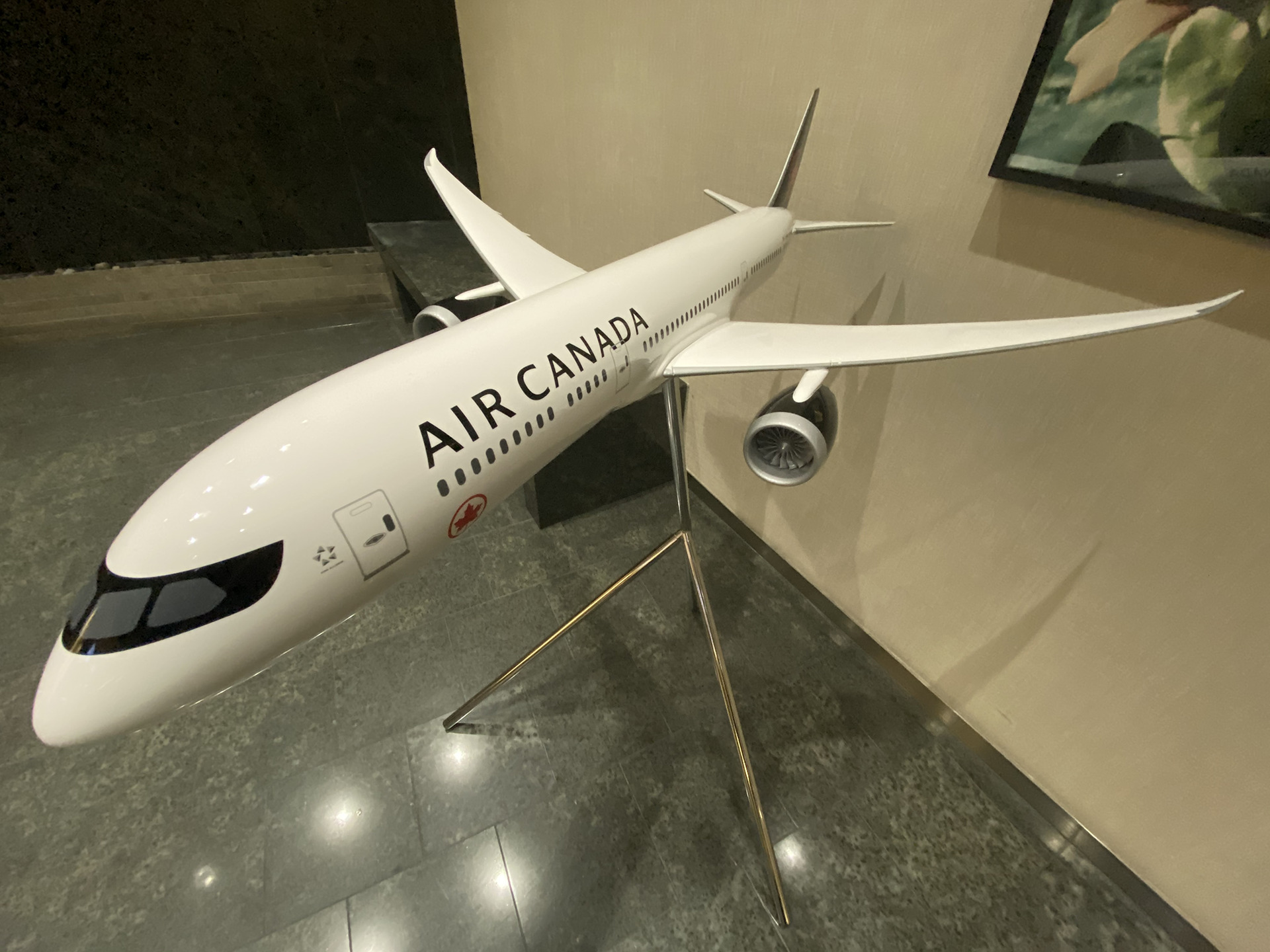 Maquete de um avião da Air Canada