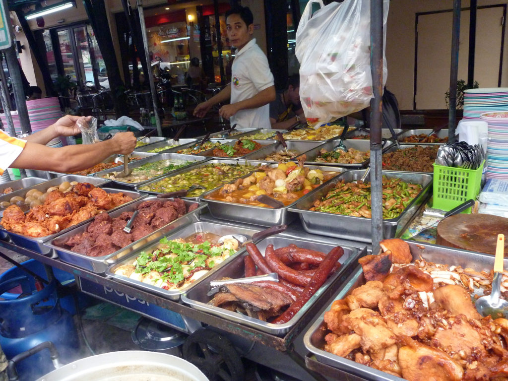 Comida de rua em Bangkok na Tailândia